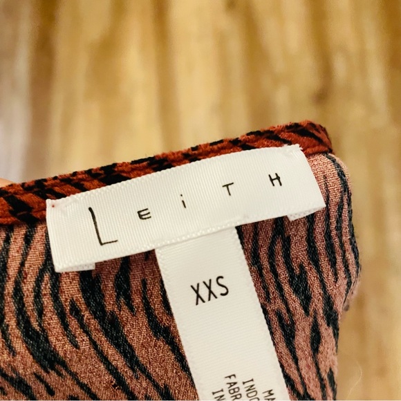 Leith Rust Henna Short Sleeve Button Up Shirt - Picture 6 of 6